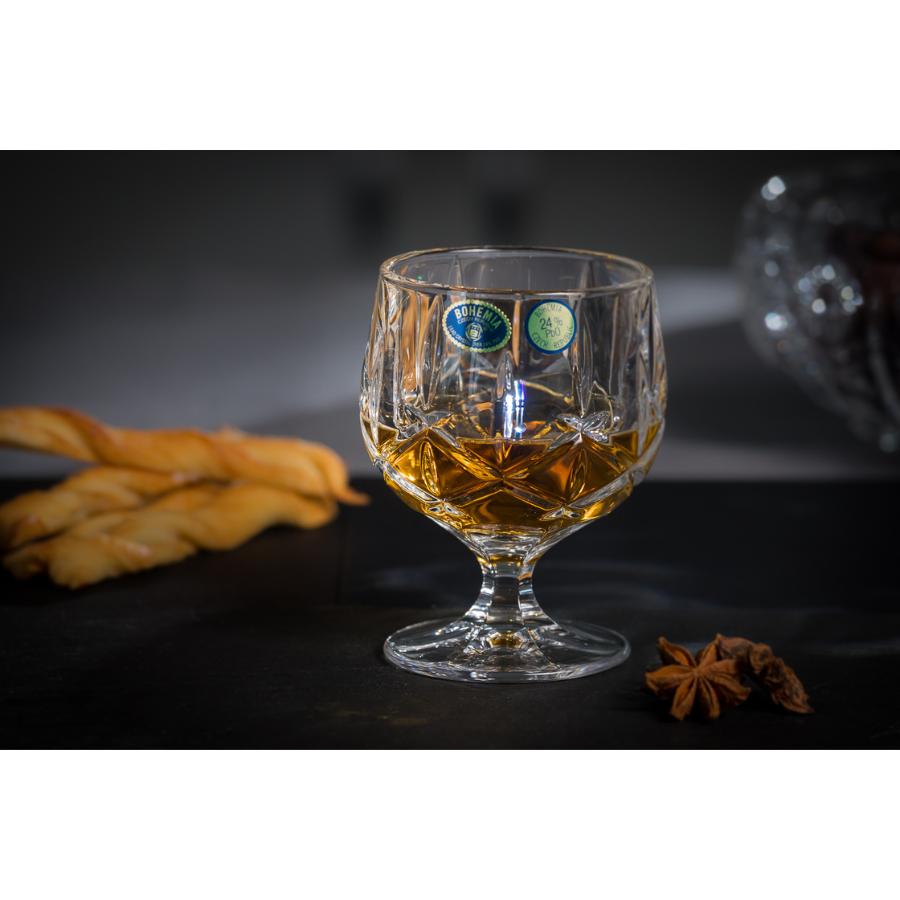 SHEFFIELD Set 6 pahare cristal Bohemia brandy 250 ml