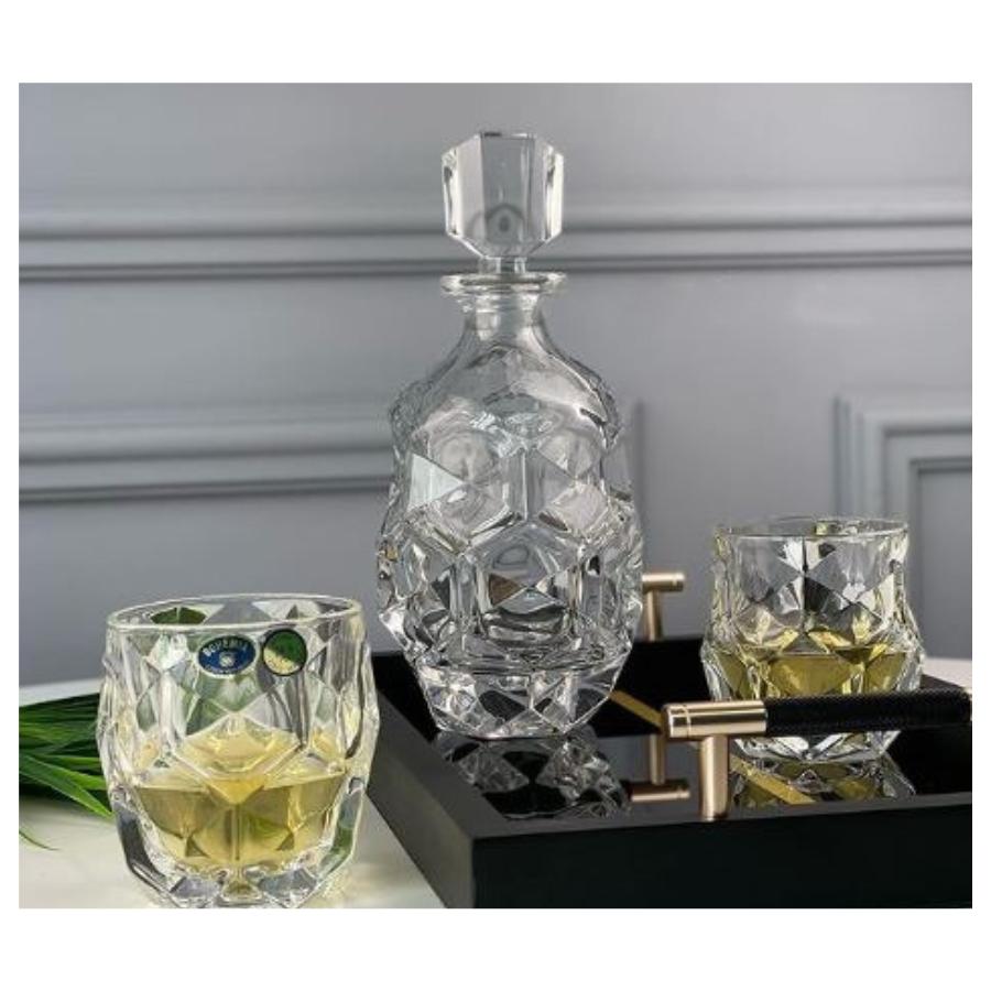 LUNAR Set 7 piese whisky cristal (6 pahare + decanter)